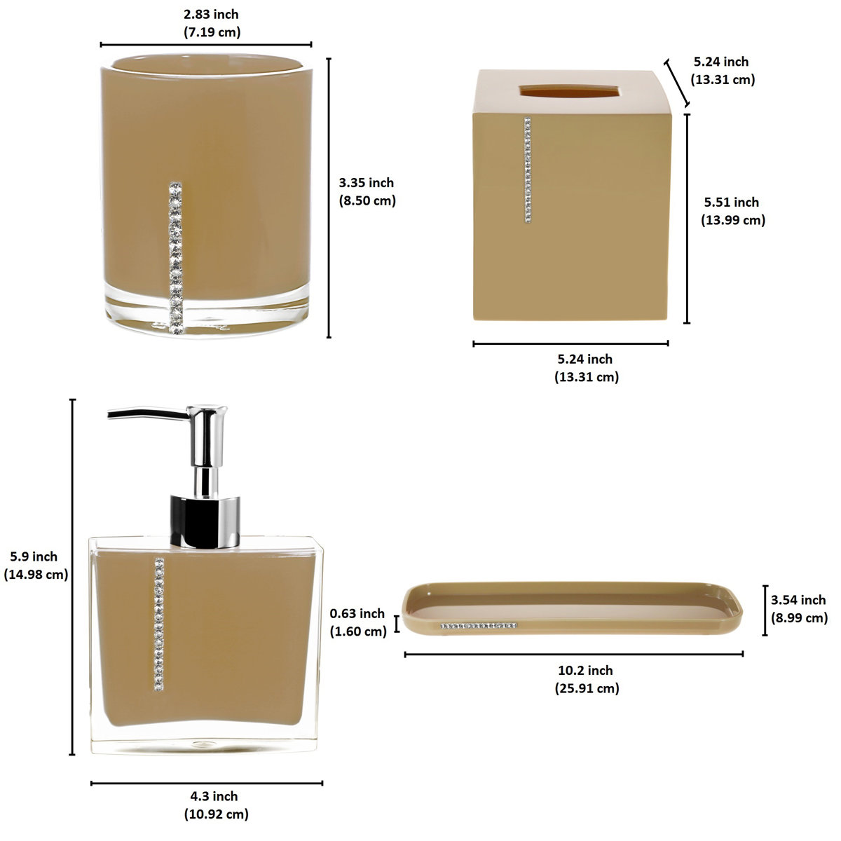 Everly Quinn Mcclary 4 Piece Bathroom Accessory Set & Reviews Wayfair